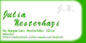 julia mesterhazi business card